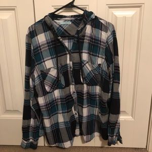 Maurice’s XL plaid hoodie shirt